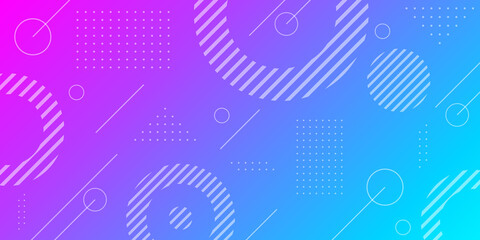 Gradient bright  purple blue geometric shape background with dynamic circle abstract