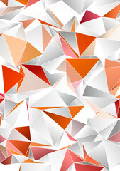 Naklejka na ściany i meble 3d Triangles, abstract background. Design wallpaper.