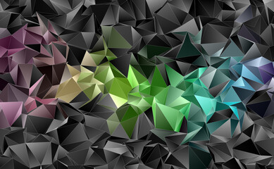 Fototapeta premium 3d Triangles, abstract background. Design wallpaper.