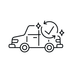 Regular Vehicle cleaning linear icon. Car wash. Thin line customizable illustration. Contour symbol. Vector isolated outline drawing. Editable stroke