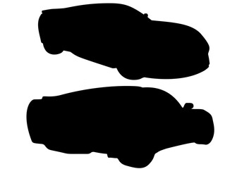 Sports cars in a set. Vector image.