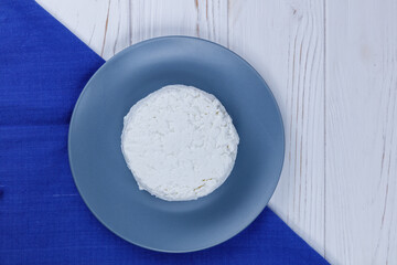 plate of sweet farm cottage cheese on table