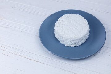 plate of sweet farm cottage cheese on table