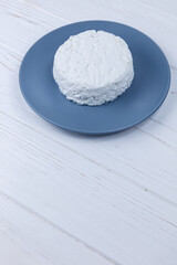 plate of sweet farm cottage cheese on table