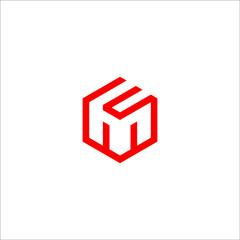 EM logo design vector sign