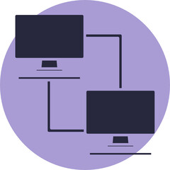 Server Icon, Database Icon, Vector Illustration.