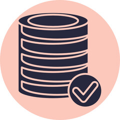 Server Icon, Database Icon, Vector Illustration.