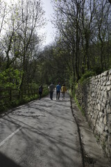 Hiking in the countryside