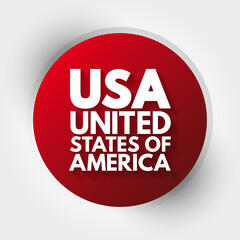 USA - United States of America acronym, concept background