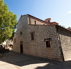 Fototapeta na wymiar Church of the Assumption of the Blessed Virgin Mary in Omisalj, Croatia