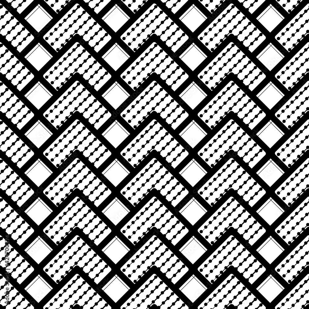 Aufkleber domino pattern. seamless rhombuses monochrome pattern. vector.