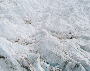 Aerial photography of Tibet Quden Nyima glacier landscape