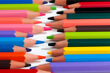 ordinary colored wooden pencil