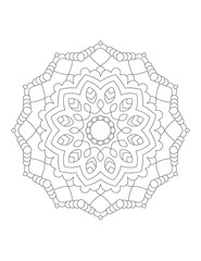 Mandala coloring book page. Antistress coloring book page.