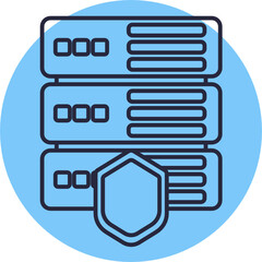 Server Icon. Database Icon. Vector Illustration