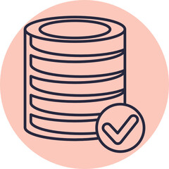 Server Icon. Database Icon. Vector Illustration