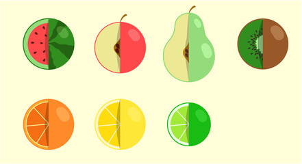 Set of different fruits, Layout of fresh fruits
Natural exotic, juicy, tropical, ripe, healthy fruits
