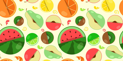 pattern of different fruits, Layout of fresh fruit
Natural exotic, tropical, ripe, healthy, fruits. Can be used as a design for packaging