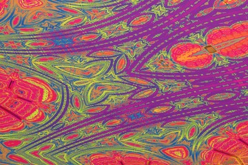 A colorful background pattern in a retro psychedelic style.