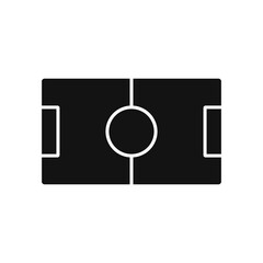 Black Football field flat design icon.