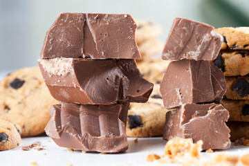 pieces of sweet chocolate