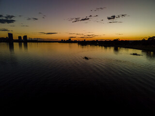 Obraz premium Perth city skyline sunrise 