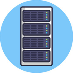 Server Icon. Database Icon. Vector Illustration