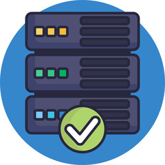 Server Icon. Database Icon. Vector Illustration