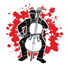 Cello Musician Orchestra Instrument Graphic Vector