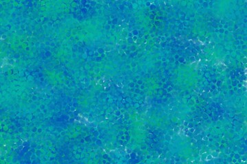 Blue and green background of gradient circles