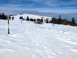 Winter panorama of Vitosha Mountain, Bulgaria