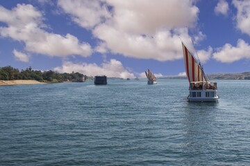 sailing in the sea
