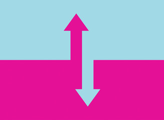 frecce, opposizione, contrasto, opposto, inverso