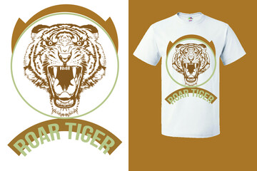 Roar tiger t shirt design