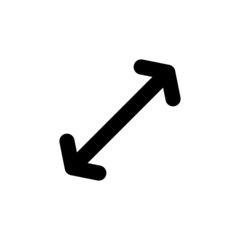 Expand arrow icon. Suitable for applications user interfaces, website development,  and various purposes.