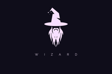 Creative minimal wizard warlock logo