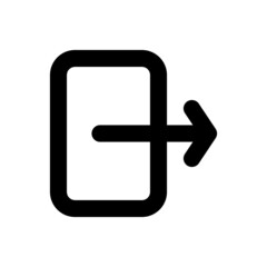 Exit user interface icon suitable for applications user interface and website development. Editable and resize able. Easy to apply on several projects.