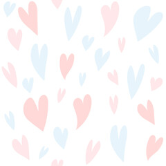 seamless pattern with hearts. digital illustration. decor for valentine's day. Wallpaper for the children's room. Love is. For the design of wedding invitations. Clip art for scrapbooking. texture - 424723731