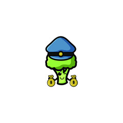 Cute Brocoli Mascot Vector Illustration Design. Epas 10. Recomended For Children Book.