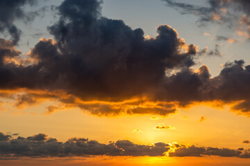 Fototapeta na wymiar Sunset sky as natural background.
