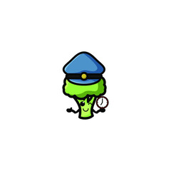 Cute Brocoli Mascot Vector Illustration Design. Epas 10. Recomended For Children Book.