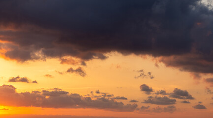Sunset sky as natural background.