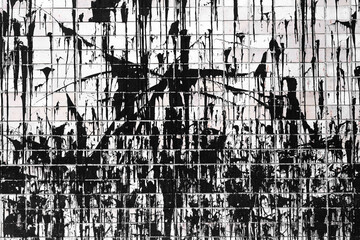 Old brick wall splashed with molten resin used for background