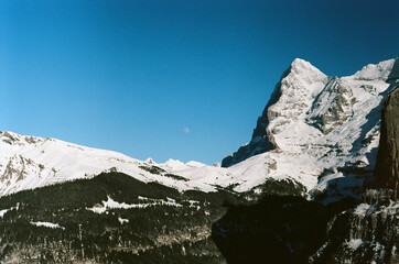 snow covered mountains