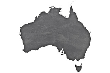 Karte von Australien auf dunklem Schiefer