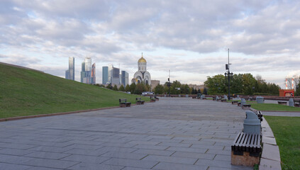 Kind of Moscow City with the Poklonnaya Hill