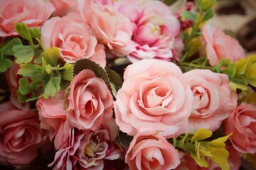 Beautiful of rose artificial flowers vintage style