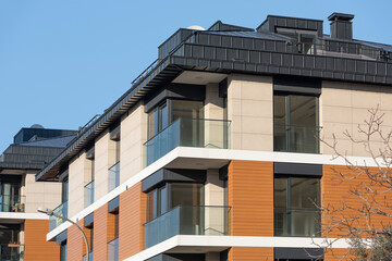 Built with modern architecture, apartments and offices.