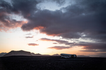 sunset in the desert