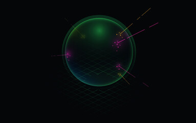 Ddos hacker attack. Safety security protection sphere